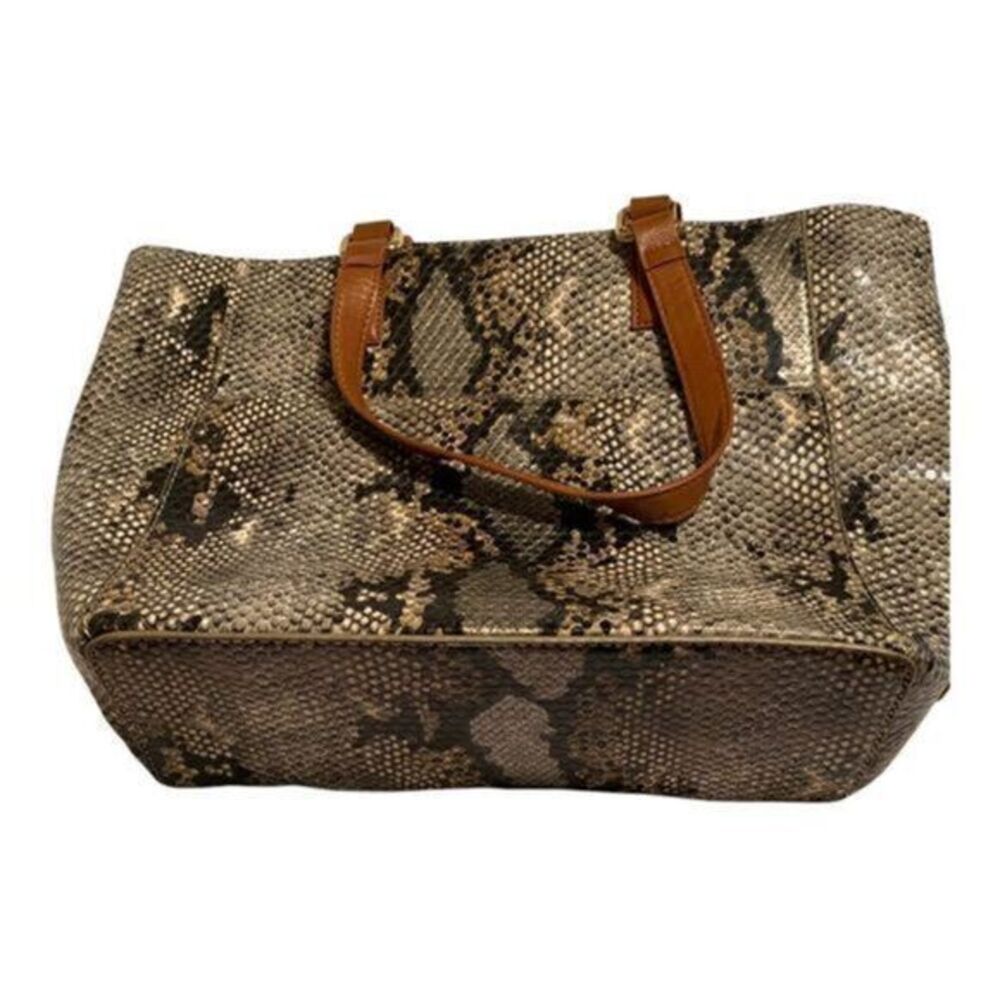 FAUX Snakeskin Tote Handbag W/ Matching Change Purse
